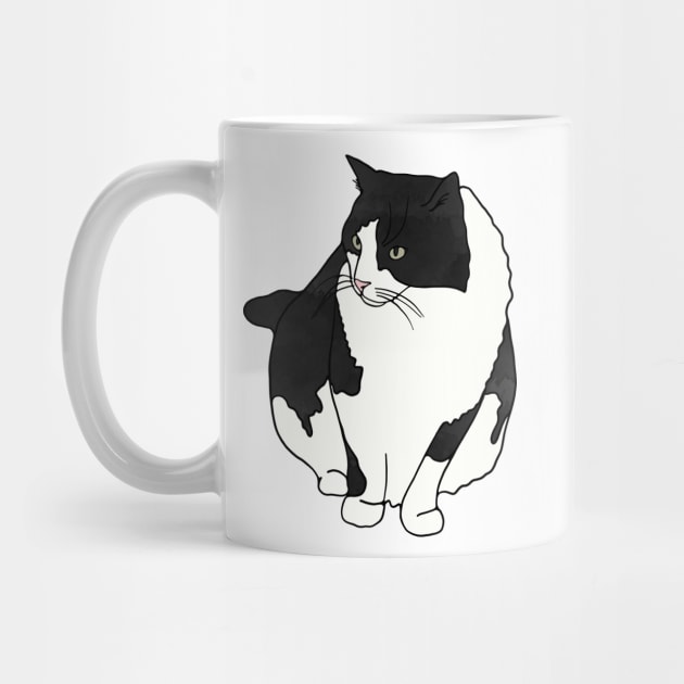 Black and White Cat by murialbezanson